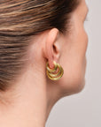 Bold Grooved Hoops Medium
