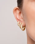 Bold Pave Hoops Small