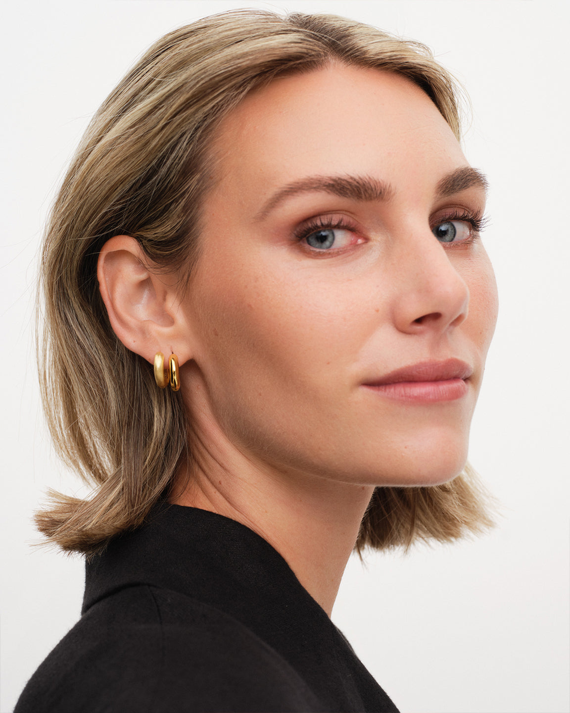 Bold Satin Hoops Small