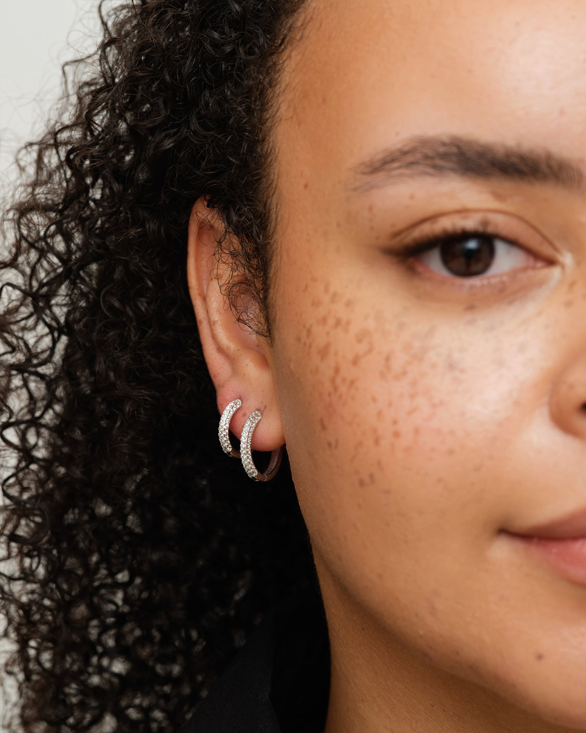 Classic Pave Hoops Large