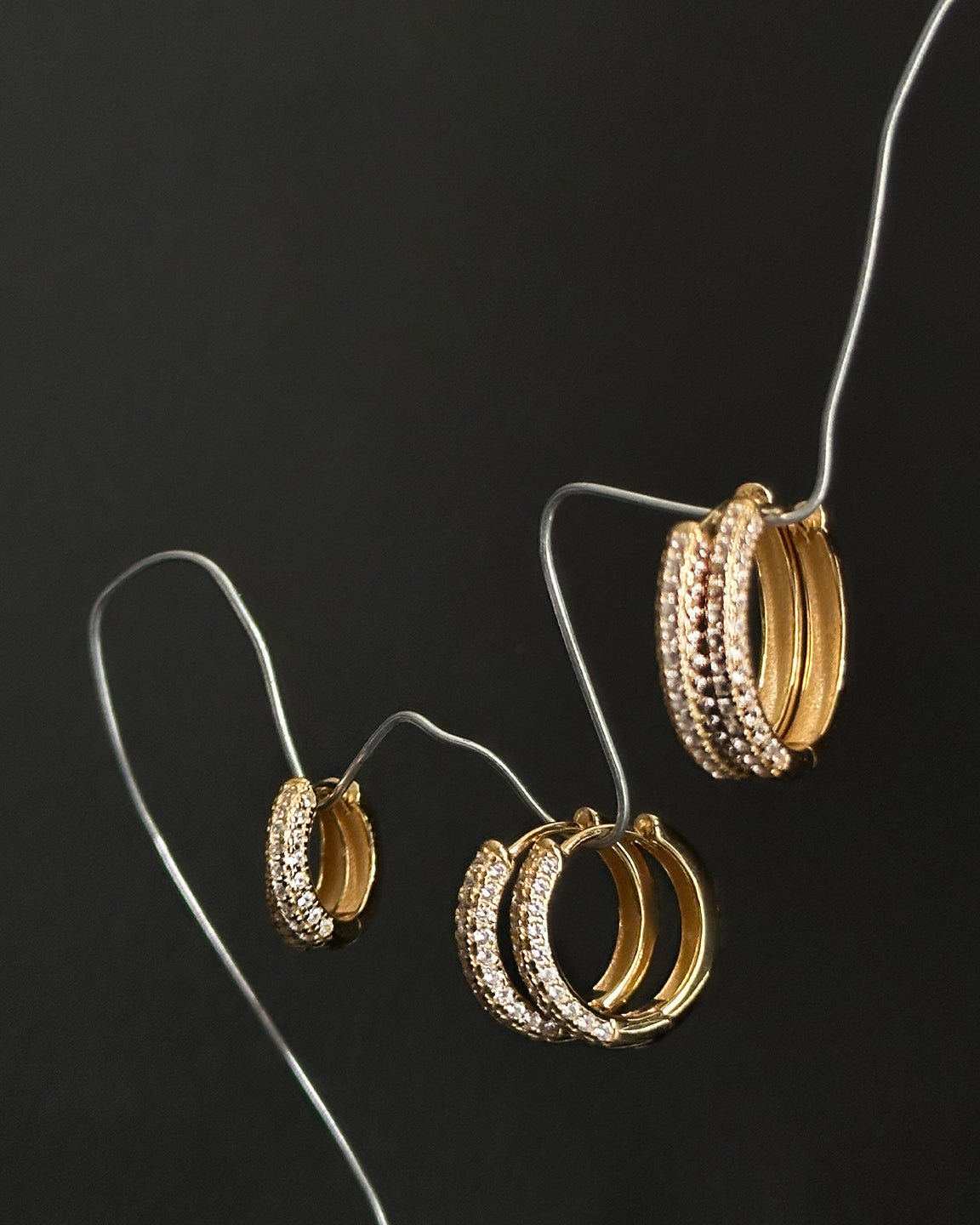Classic Pave Hoops Small