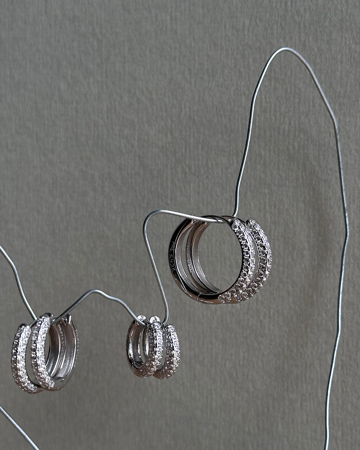 Classic Pave Hoops Small