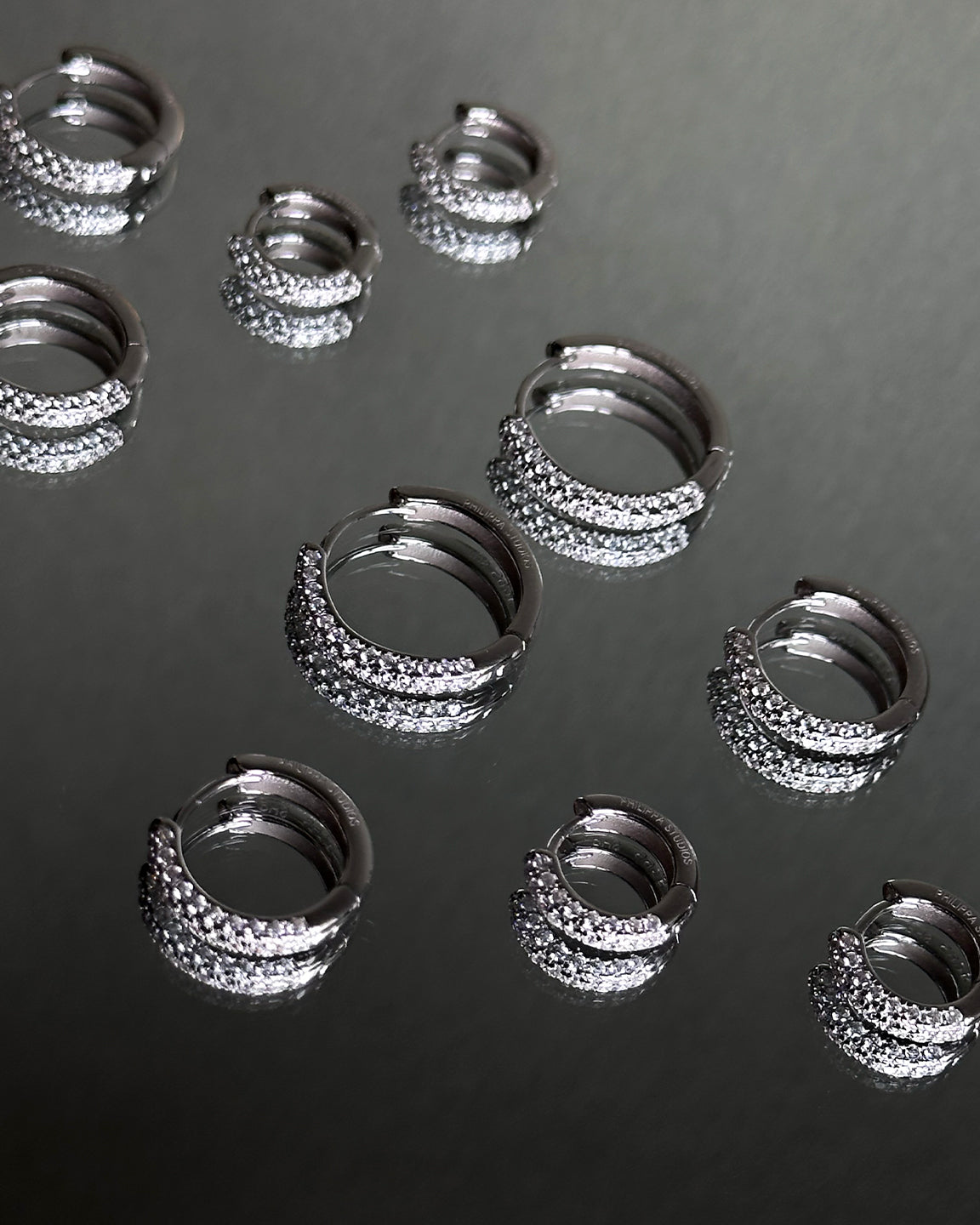 Classic Pave Hoops Small