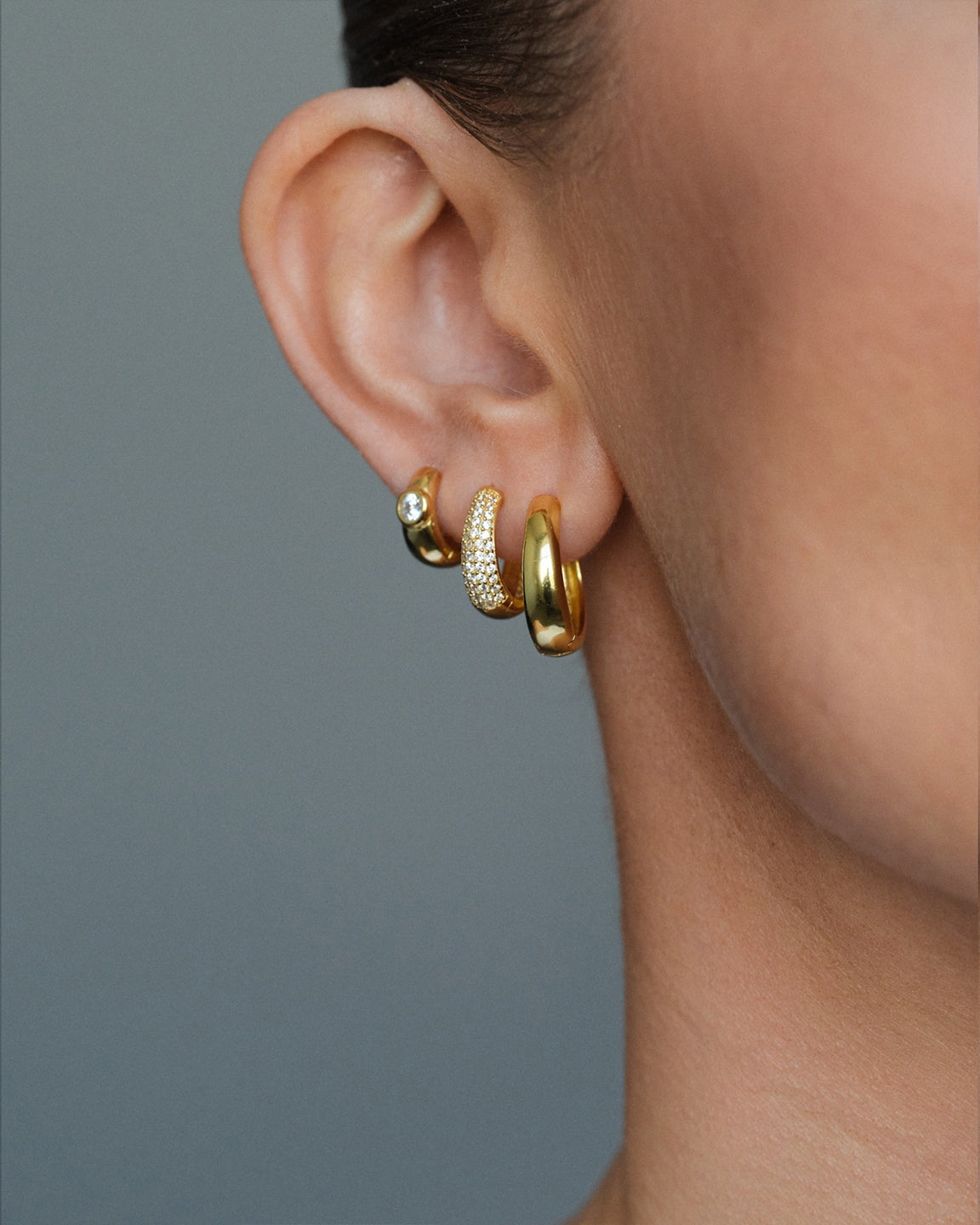 Dome Pave Hoops Medium