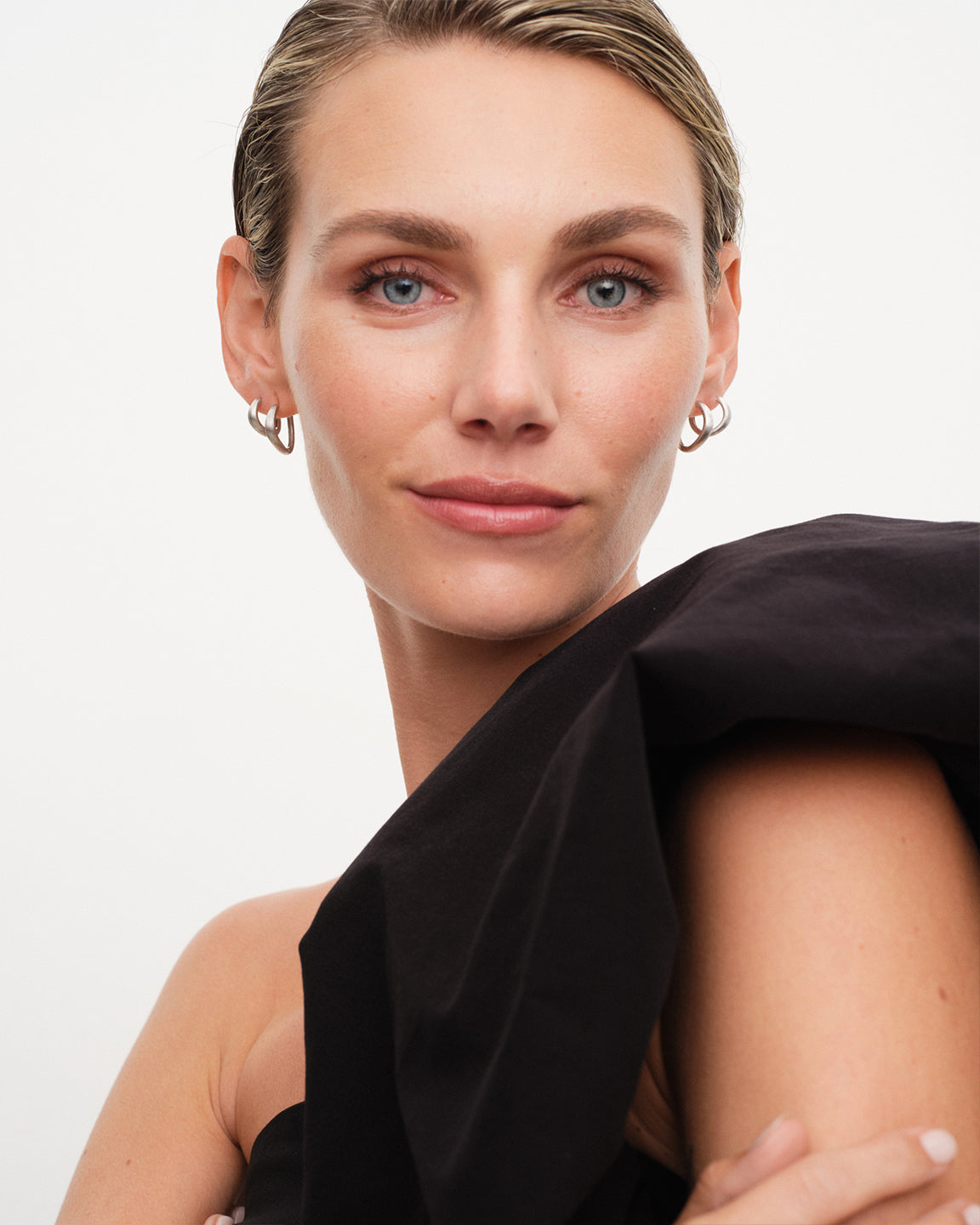 Wave Satin Hoops Large