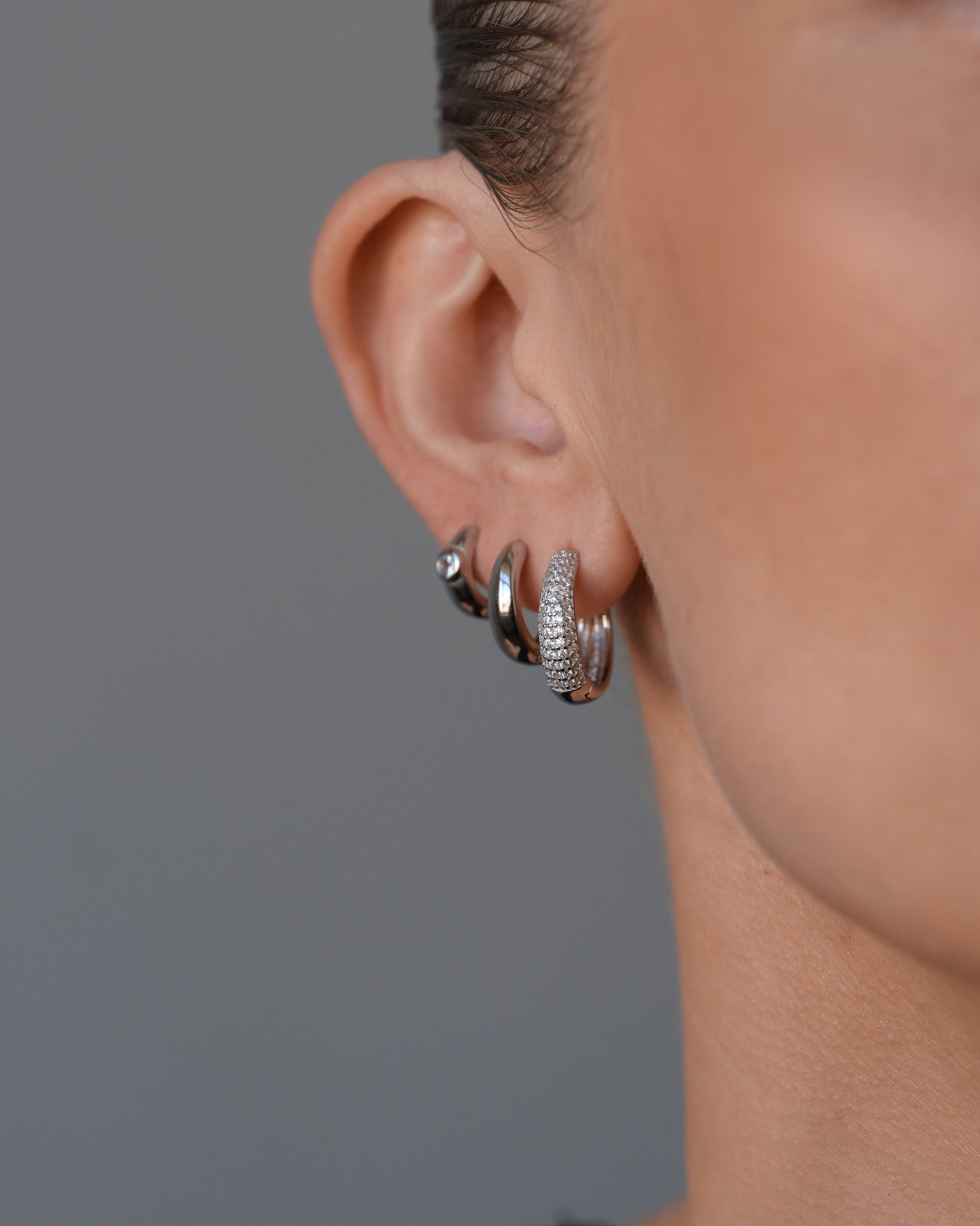 Dome Pave Hoops Large